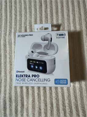 Studio Elektra Pro Wireless Noise-Cancelling Earbuds in White